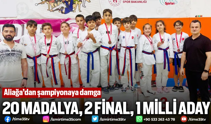 Aliağa’nın Taekwondocuları 20 madalya ile döndü