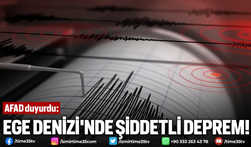 Ege Denizi'nde 5 büyüklüğünde deprem