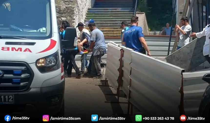 Yüksekten düşen işçi yaraladı
