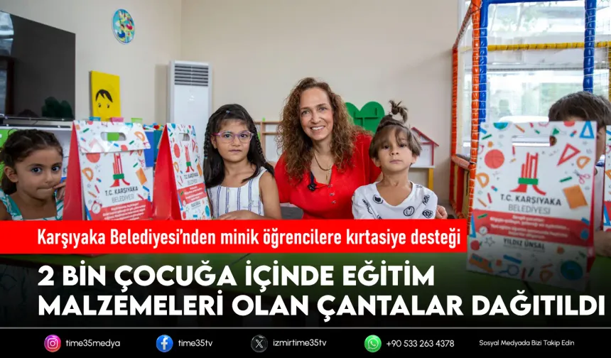 Karşıyaka Belediyesi’nden 2 bin öğrenciye kırtasiye seti