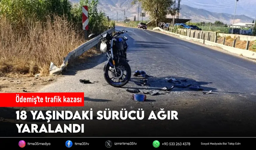 İzmir'de motosiklet kazası: 1 ağır yaralı