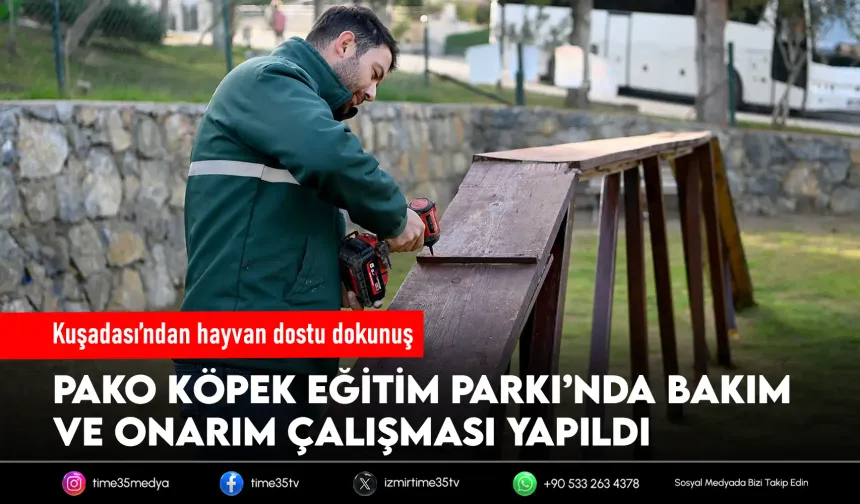 Kuşadası’nda “Pako Köpek Parkı” yenilendi