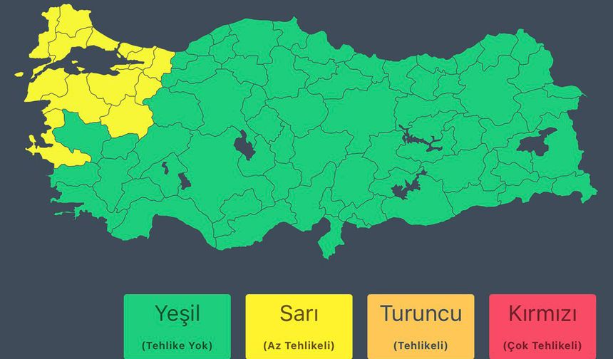 İçişleri Bakanlığı'ndan 13 il için fırtına uyarısı