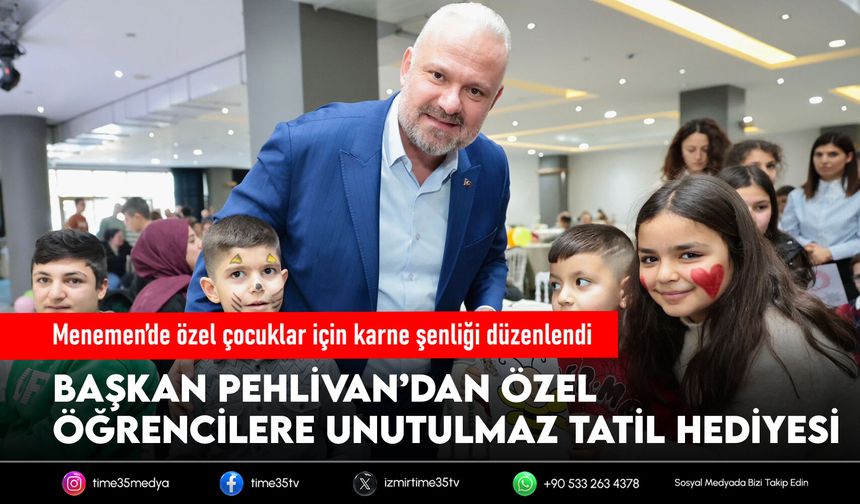 Menemen’de özel çocuklar için karne şenliği düzenlendi