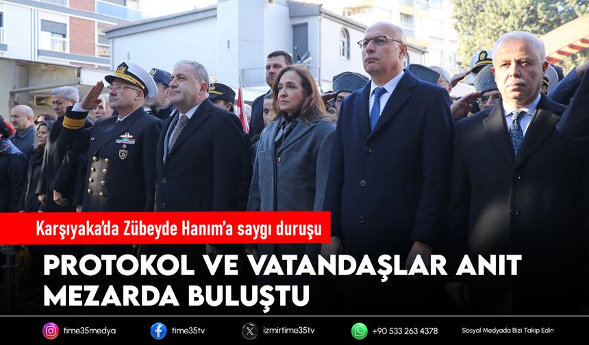 Karşıyaka’da Zübeyde Hanım’a saygı duruşu
