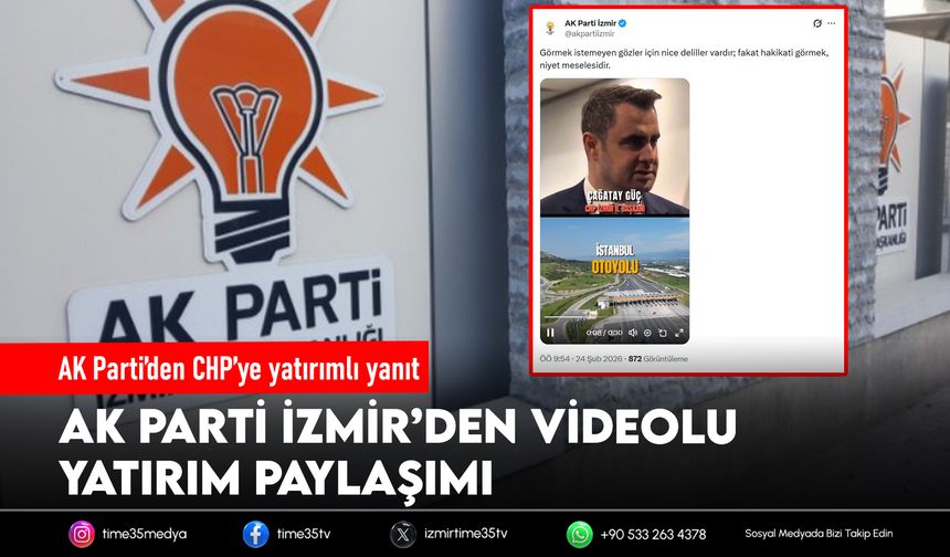 AK Parti’den CHP’ye yatırımlı yanıt