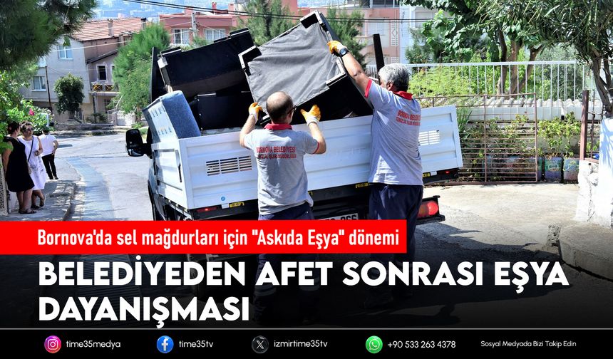 Bornova'da sel mağdurları için "Askıda Eşya" dönemi