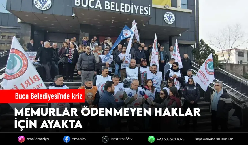 Buca’da memurların TİS eylemi 5’inci gününde
