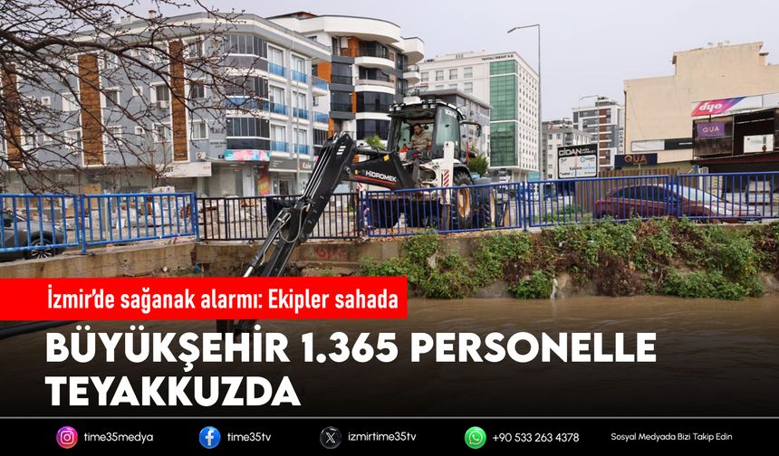 İzmir’de sağanak alarmı: Ekipler sahada