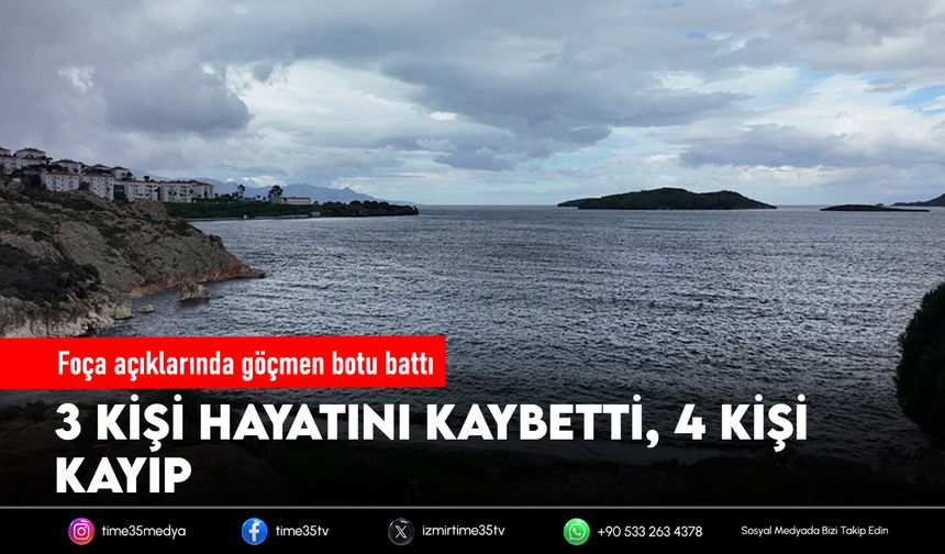 Foça açıklarında göçmen botu battı