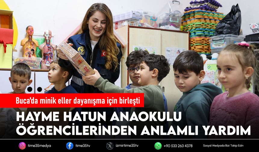 Buca'da minik eller dayanışma için birleşti
