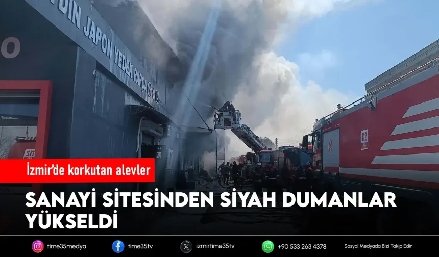 İzmir'de otomobil yedek parça dükkanında yangın