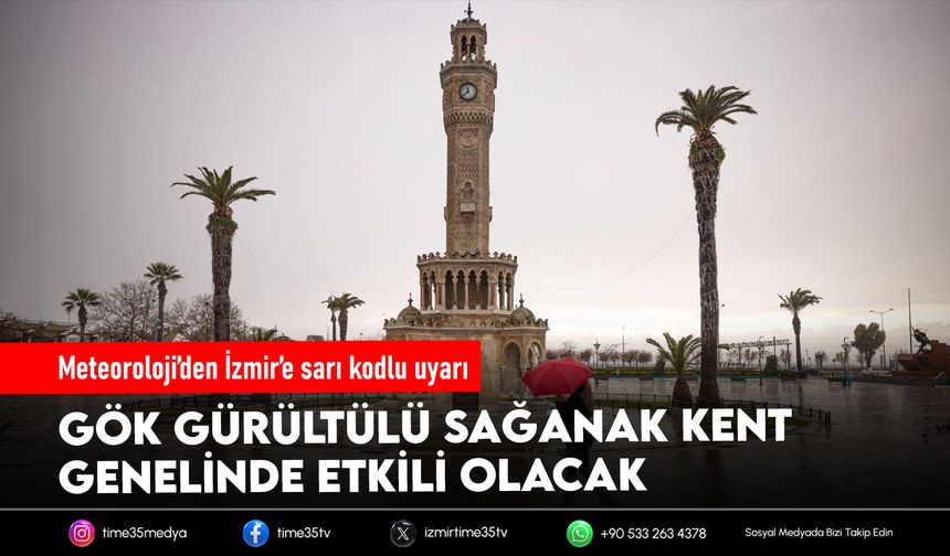 Meteoroloji’den İzmir’e sarı kodlu uyarı