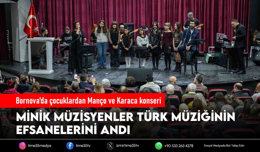 Bornova'da çocuklardan Manço ve Karaca konseri