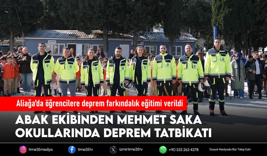 Aliağa'da öğrencilere deprem farkındalık eğitimi verildi