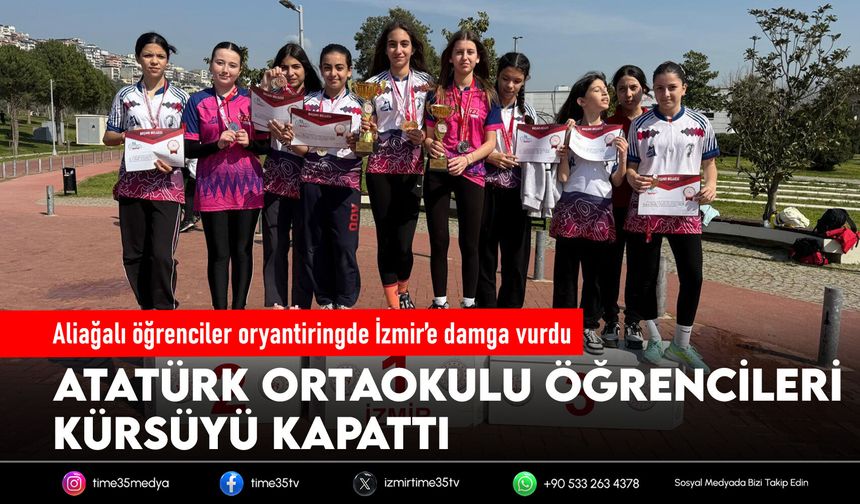 Aliağalı öğrenciler oryantiringde İzmir’e damga vurdu