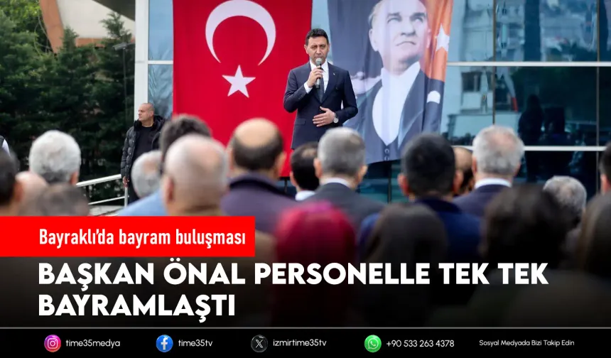 Başkan Önal’dan personelle bayramlaşma