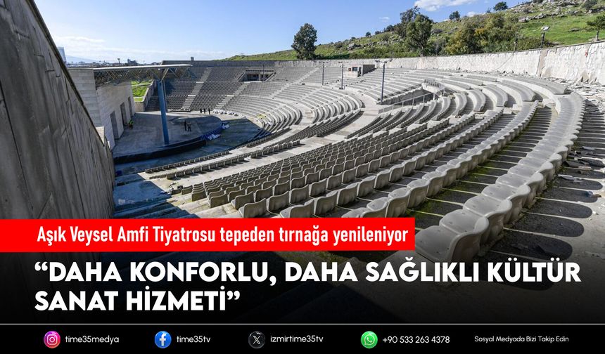 Aşık Veysel Amfi Tiyatrosu tepeden tırnağa yenileniyor