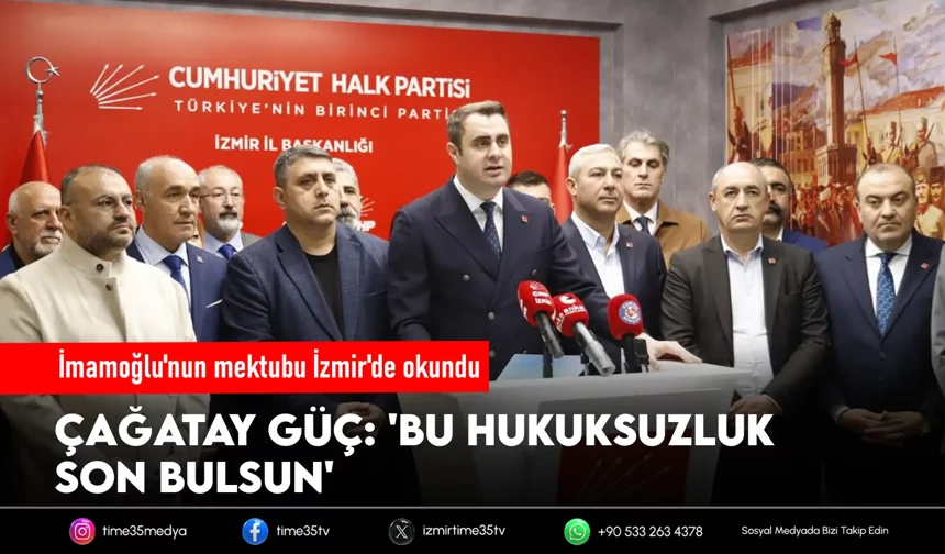 Çağatay Güç, İmamoğlu’nun mektubunu okudu