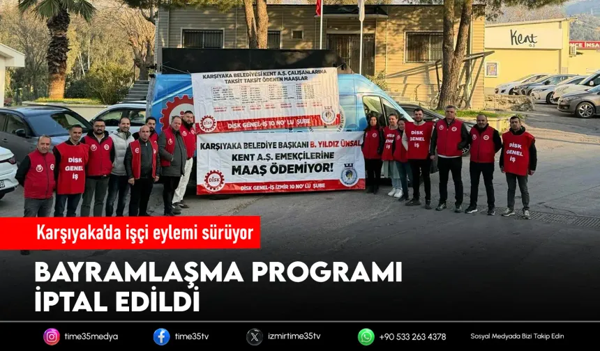 İzmir'de işçilerden 'bayramlaşma' protestosu