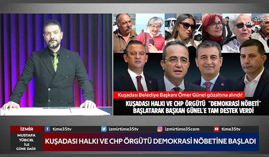 Kuşadası halkı ve CHP Örgütü "Demokrasi Nöbeti" başlattı