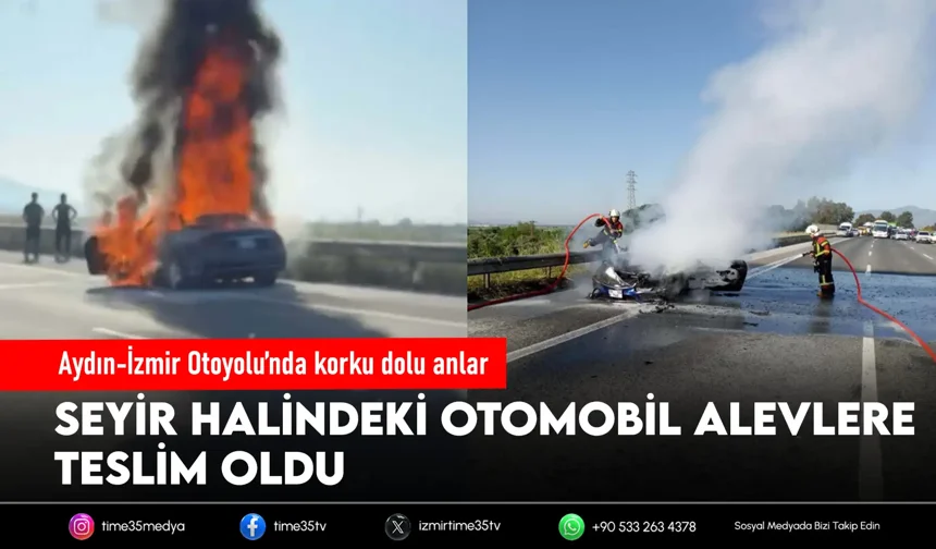 Seyir halindeki otomobil alevlere teslim oldu
