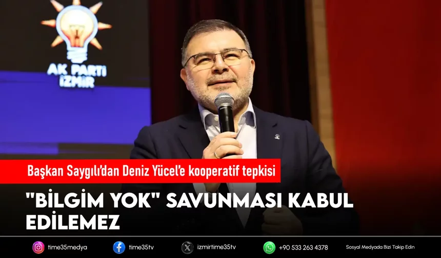 Başkan Saygılı’dan Deniz Yücel’e kooperatif tepkisi