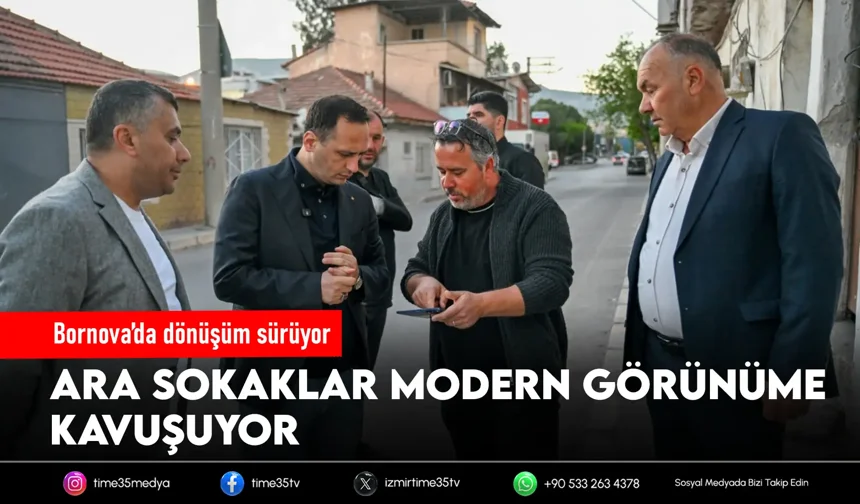 Bornova’da 10 sokakta asfalt çalışması