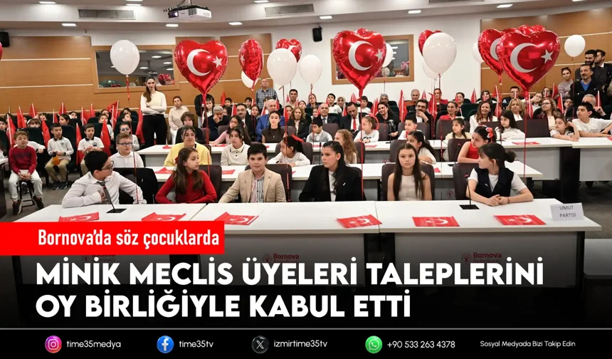 23 Nisan ruhu Bornova’da çocukların sesiyle yükseldi