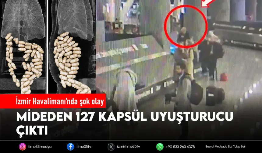 Midelerinde 1,3 kilo eroinle yakalandılar
