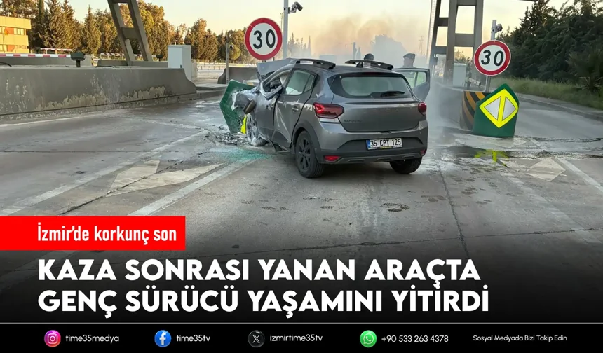 Menderes’te korkunç kaza: Genç sürücü yaşamını yitirdi