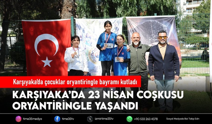 Karşıyaka’da çocuklar oryantiringle bayramı kutladı