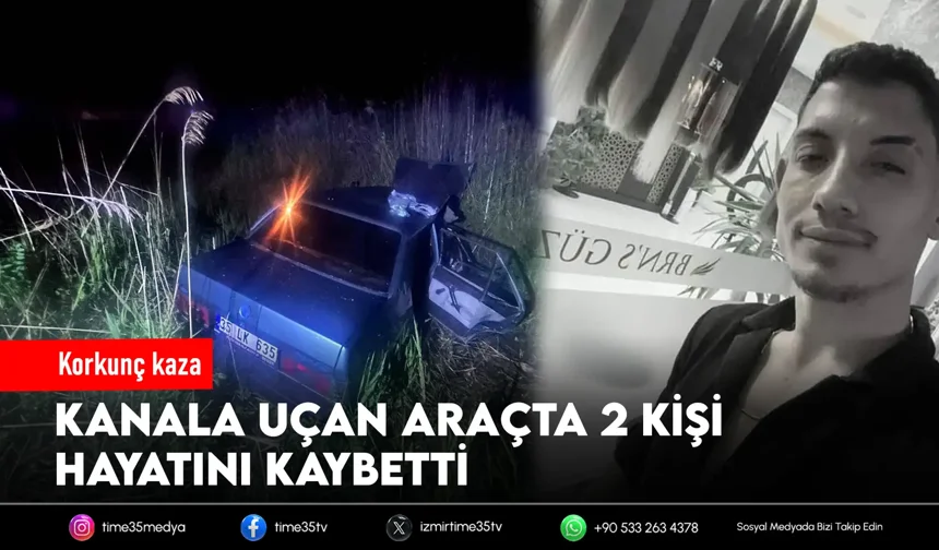 Otomobil kanala uçtu: 2 ölü, 5 yaralı