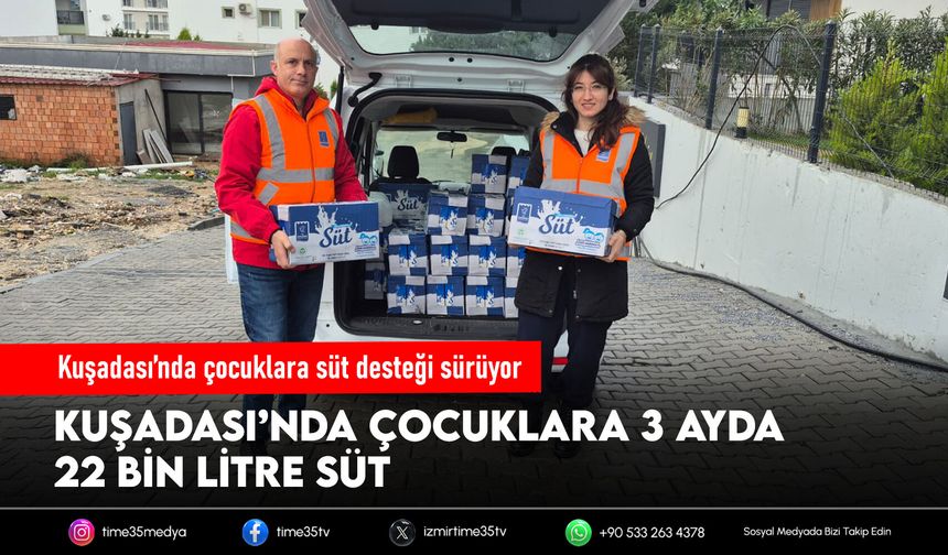 Kuşadası’nda çocuklara süt desteği sürüyor