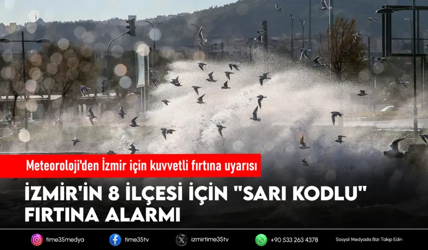 Meteoroloji'den İzmir için kuvvetli fırtına uyarısı