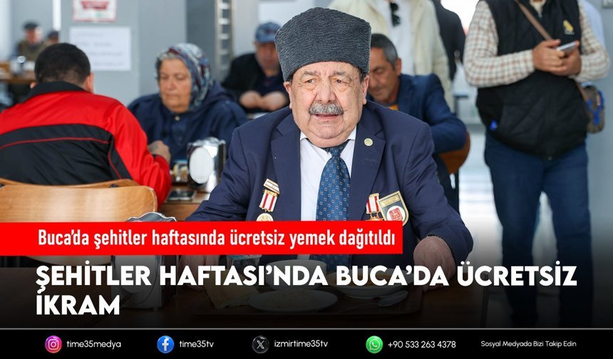 Buca’da şehitler haftasında ücretsiz yemek dağıtıldı
