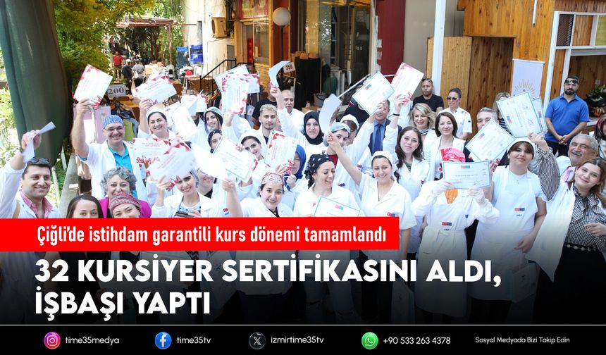 Çiğli’de istihdam garantili kurs dönemi tamamlandı