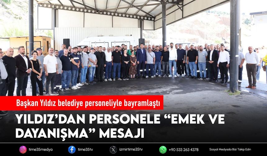 Başkan Yıldız belediye personeliyle bayramlaştı