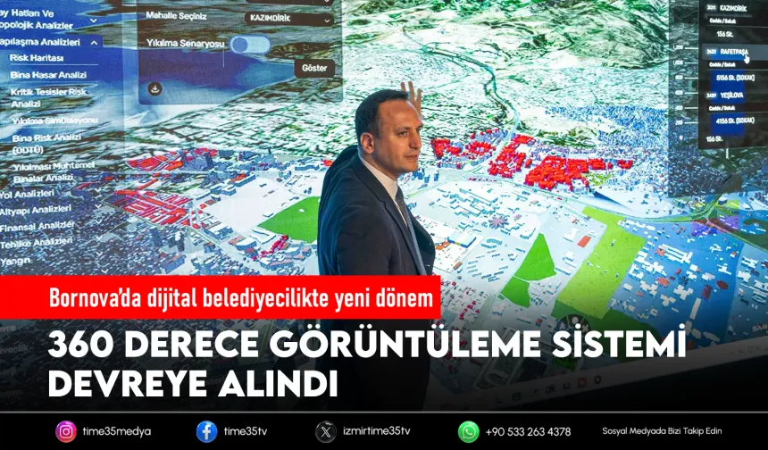Bornova’nın sokakları 360 derece görüntüleniyor