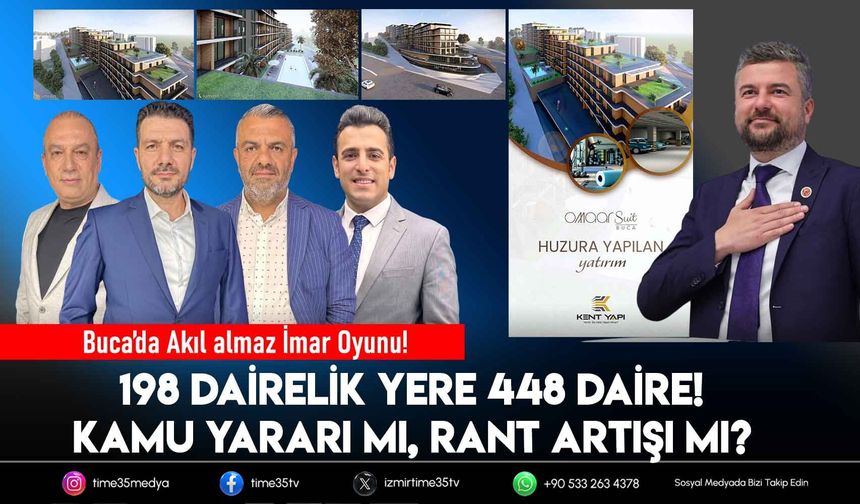Buca’da Akıl almaz İmar Oyunu! 198 Dairelik Yere 448 Daire!