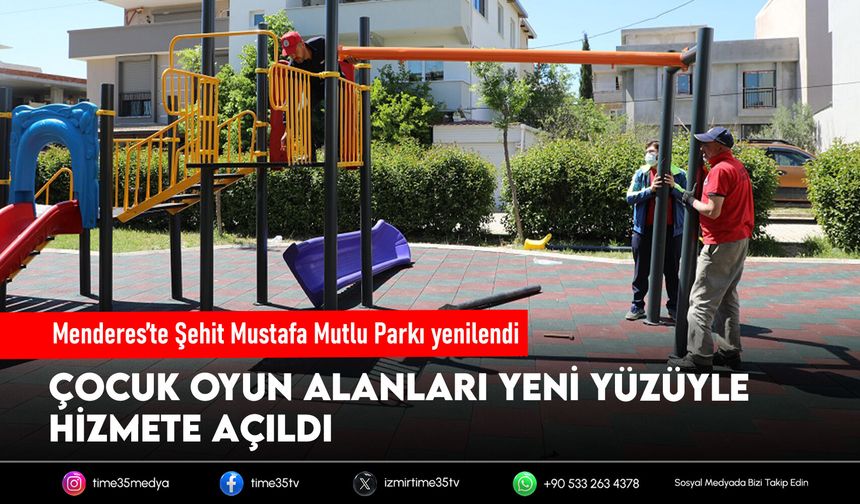 Menderes’te Şehit Mustafa Mutlu Parkı yenilendi