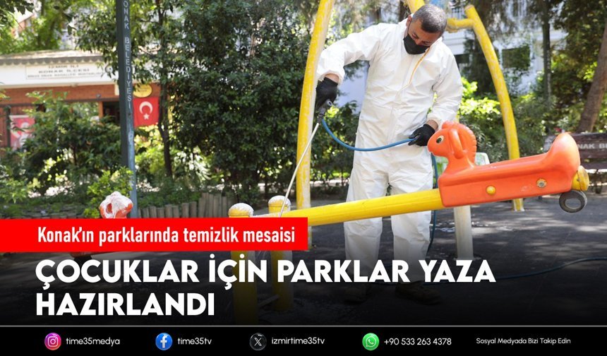 Konak’ın parklarında temizlik mesaisi