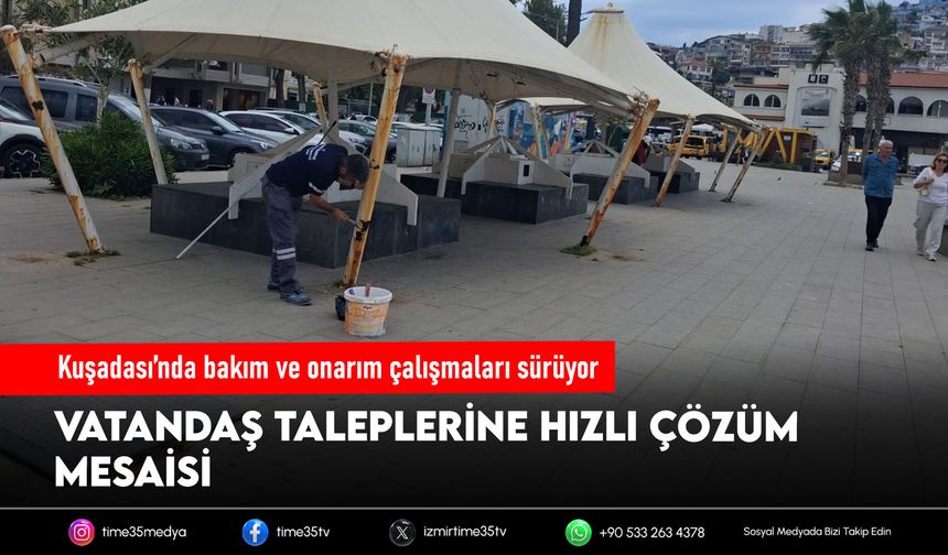 Kuşadası’nda bakım ve onarım çalışmaları sürüyor