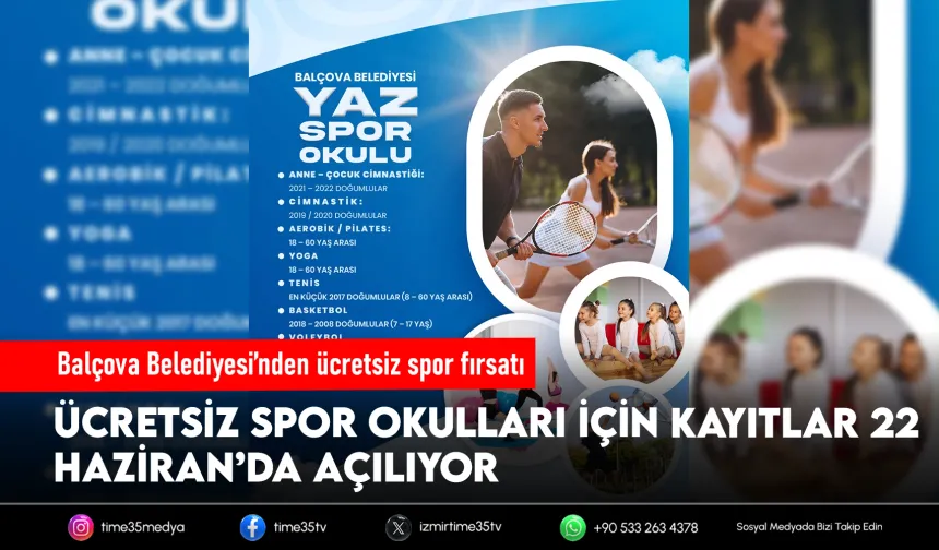 Balçova'da yaz spor okulları için kayıtlar başlıyor