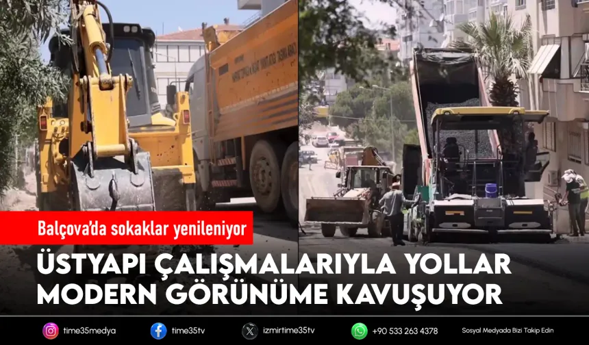 Balçova Belediyesi asfalt çalışmalarını sürdürüyor