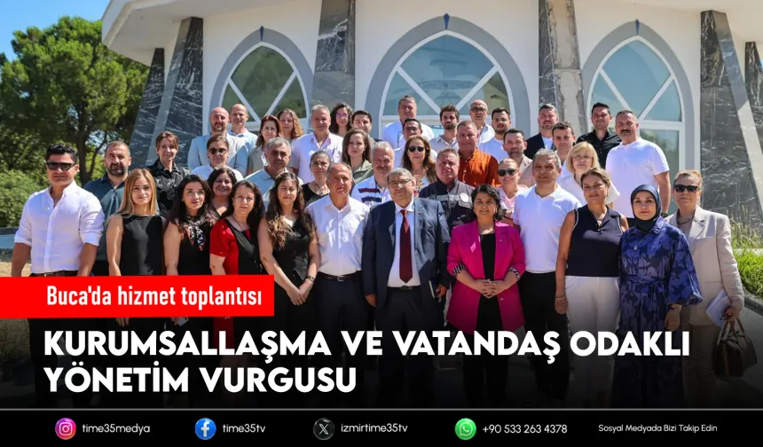 Buca’da Başkan Vekili Benzer müdürlerle bir araya geldi
