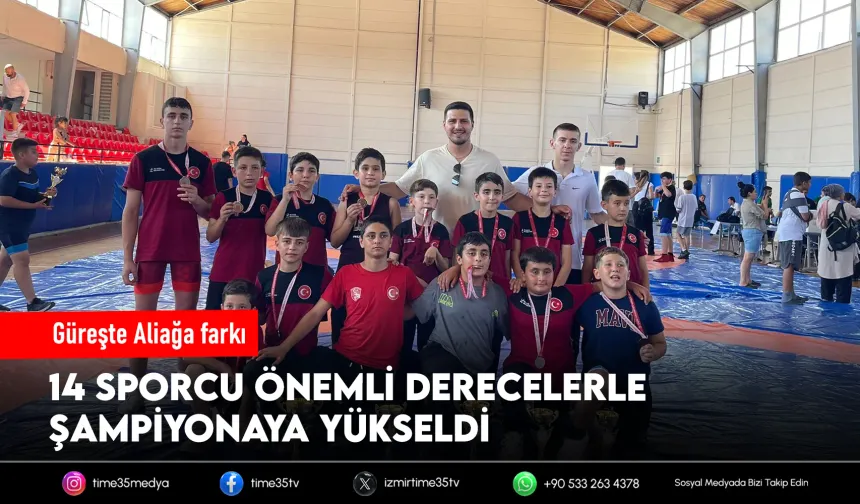 Aliağalı güreşçiler türkiye şampiyonasına hazır