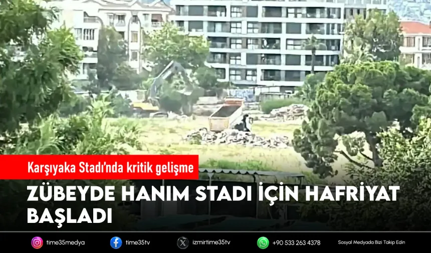Karşıyaka'nın stadında hafriyat çalışmaları başladı
