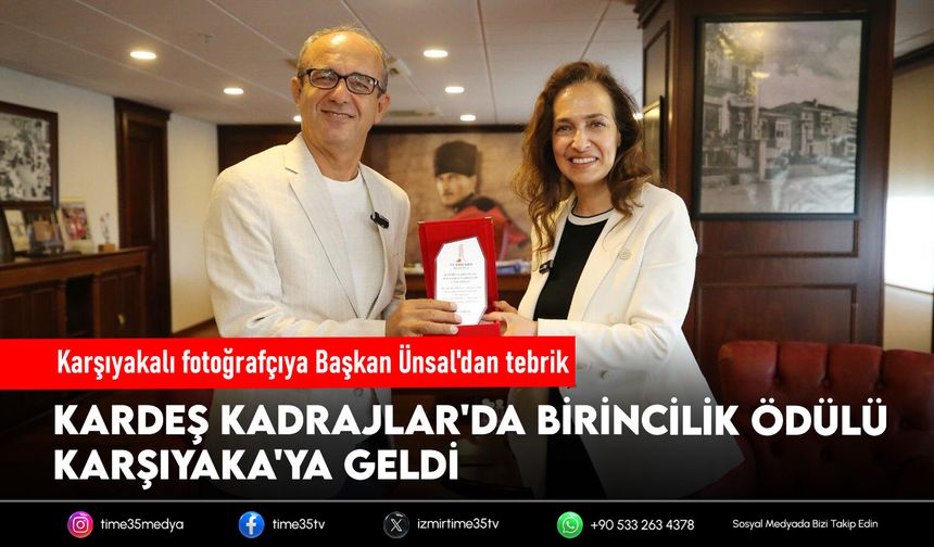 Karşıyakalı fotoğrafçıya Başkan Ünsal'dan tebrik