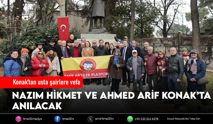 Konak’ta şiirin iki büyük ustasına vefa